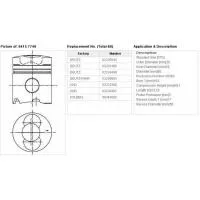 Поршень Deutz 913 102 mm 3R STD палец=35 mm 04157748 / 04152191