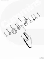 Ремень приводной 8PK1575 6ISBe 6.7L Cummins 5260381