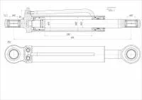 Гидроцилиндр (151.40.040) нов. обр.Т-150 рул. упр. ЦГ-80.50х280/(696)-ШШ.6